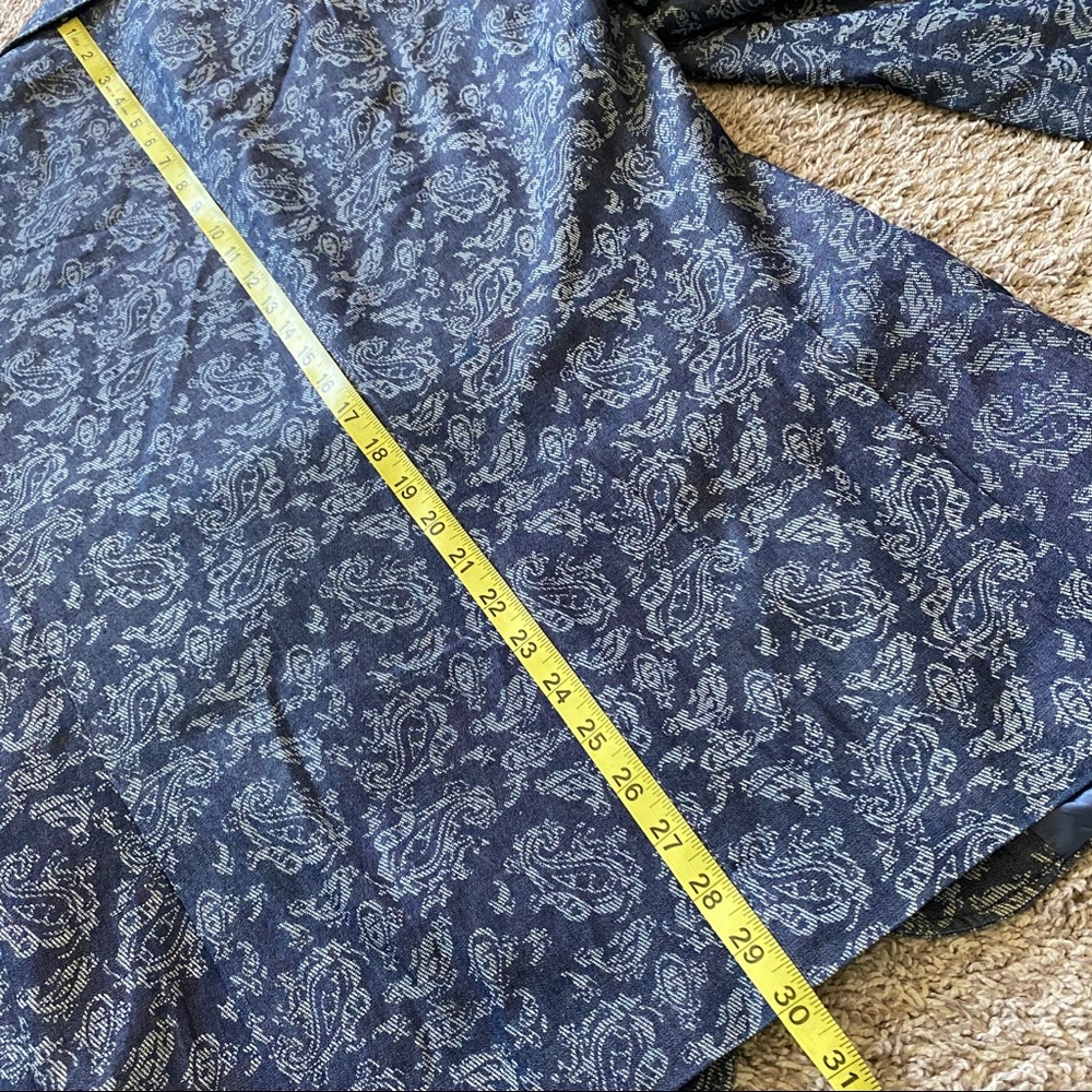 Tallia Blue Textured Paisley Cotton Blazer - Lined - Picture 8 of 14